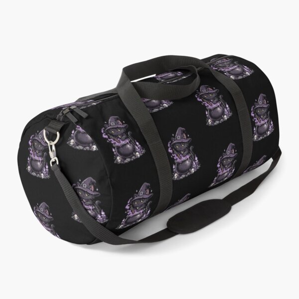 Item preview, Black Cat Stirring Cauldron – Bold Witchy Cartoon Purple and Black Illustration designed and sold by OnPointOutfits.