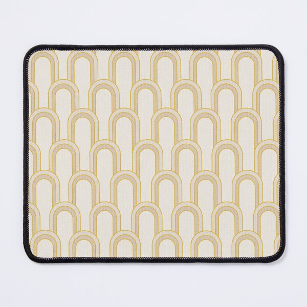 Item preview, Art Deco Arches Geometric Scarf in Gold and Cream designed and sold by Zen & Oatmeal by Carmen Ray Anderson.