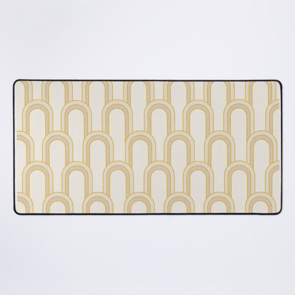 Item preview, Art Deco Arches Geometric Scarf in Gold and Cream designed and sold by Zen & Oatmeal by Carmen Ray Anderson.