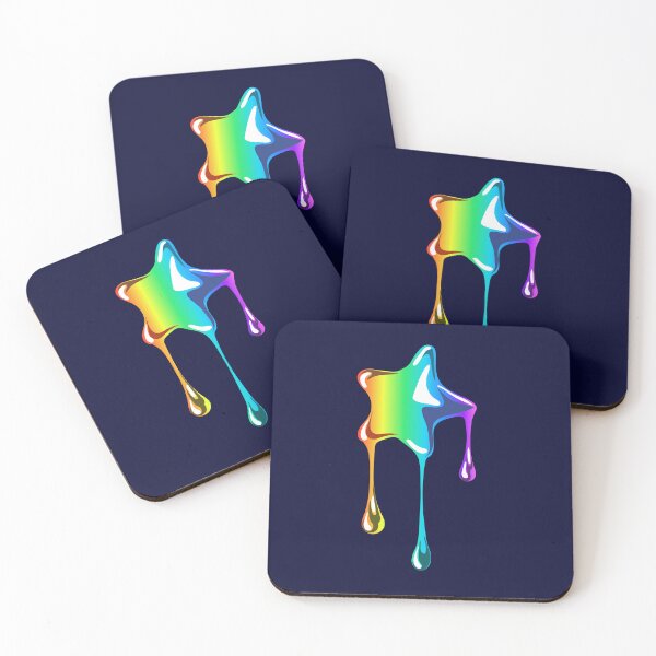 Item preview, Vibrant Rainbow Melting Star - Glossy Colorful Dripping Pop Art designed and sold by SolutionsArt.