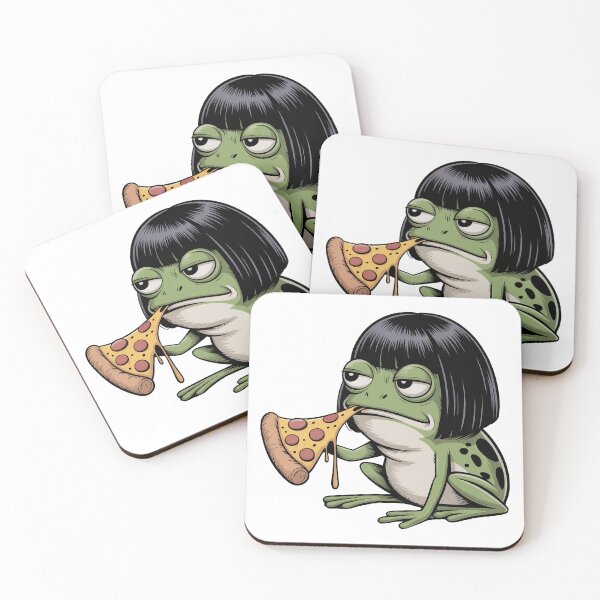 Artikelvorschau, Cooler Frosch-Bob-Haarschnitt mit Pizza entworfen und verkauft von J-Style-Design.