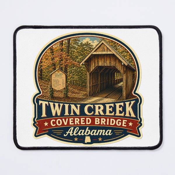 Item preview, Twin Creek Covered Bridge sticker designed and sold by gotucoveredart.