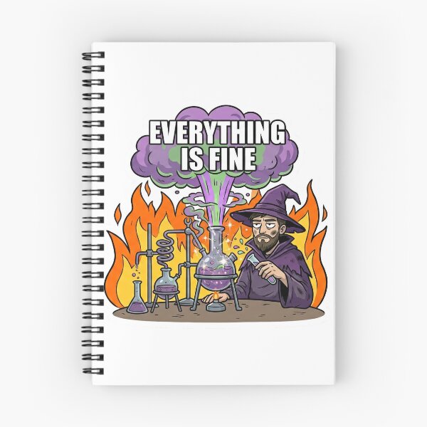 Item preview, Everything is Fine - Wizard Alchemist designed and sold by PerfectTerrible.