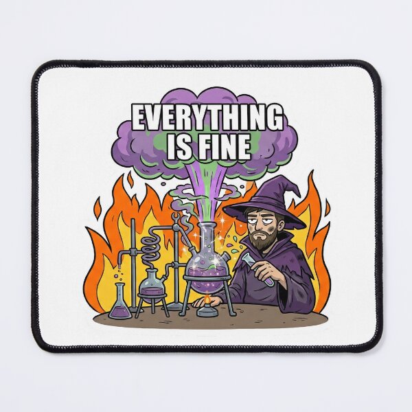 Item preview, Everything is Fine - Wizard Alchemist designed and sold by PerfectTerrible.