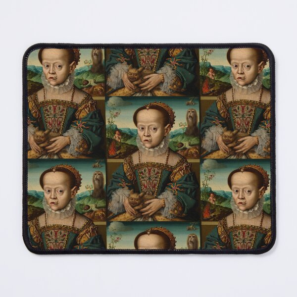 Item preview, The Horrific Zombie Queen Hieronymus Bosch Medieval inspired painting designed and sold by Vintage Designs +.