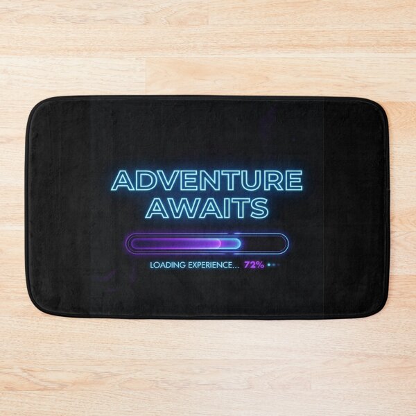 Item preview, Retro Gamer Loading Bar- Adventure Awaits Neon Blue designed and sold by deadstudio.