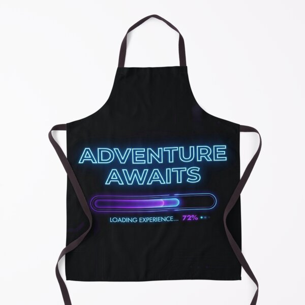 Item preview, Retro Gamer Loading Bar- Adventure Awaits Neon Blue designed and sold by deadstudio.