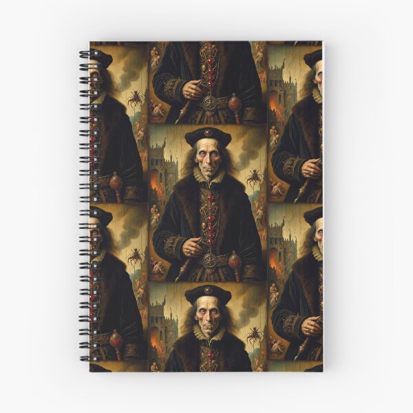 Item preview, The zombie Courtier Hieronymus Bosch Medieval inspired painting designed and sold by Vintage Designs +.