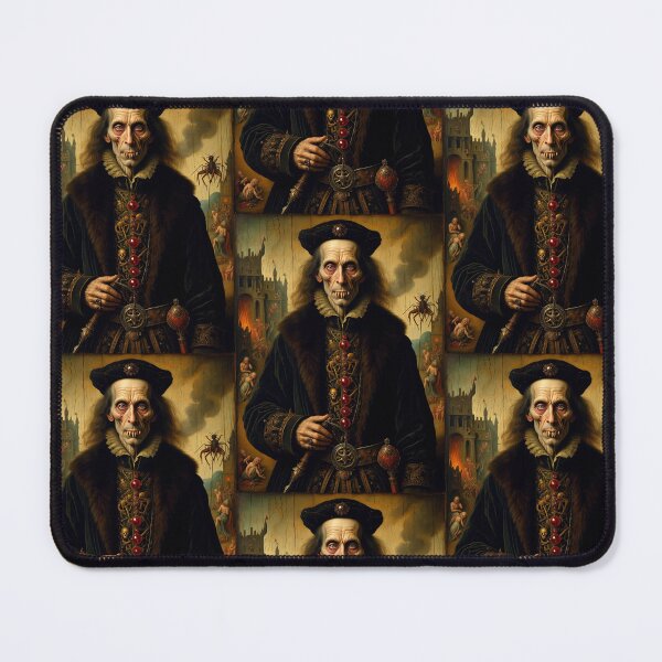 Item preview, The zombie Courtier Hieronymus Bosch Medieval inspired painting designed and sold by Vintage Designs +.