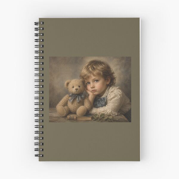 Item preview, Classical view, a young child with teddy bear designed and sold by Collector-RB.