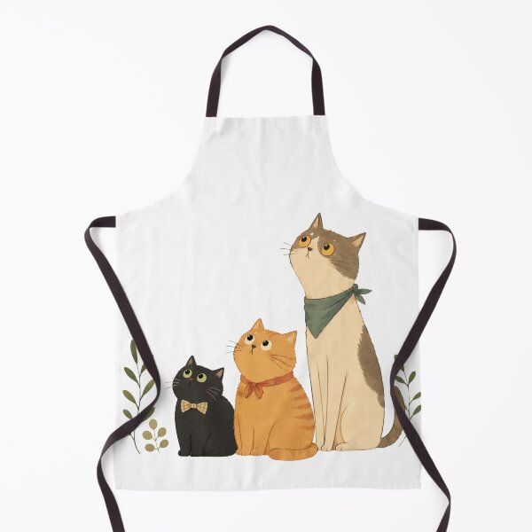 Aperçu de l'œuvre Forever Loving Trio Cute Cats Aesthetic Illustration créée et vendue par PeplumiArt.