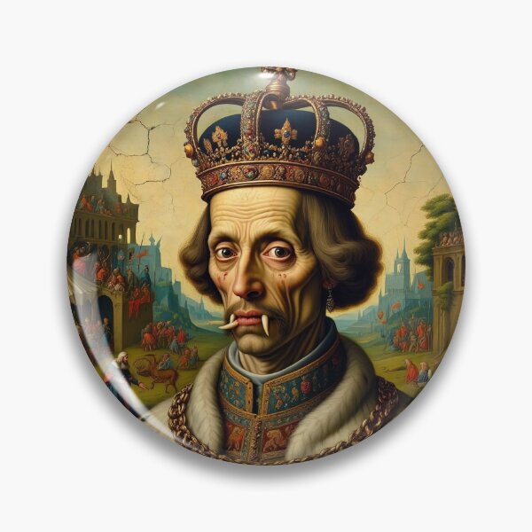 Item preview, The Vampire King Hieronymus Bosch Medieval inspired painting designed and sold by Vintage Designs +.