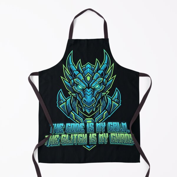 Item preview, Cyber Dragon Glitch Art - The Code is my Calm Tech Quote  designed and sold by deadstudio.