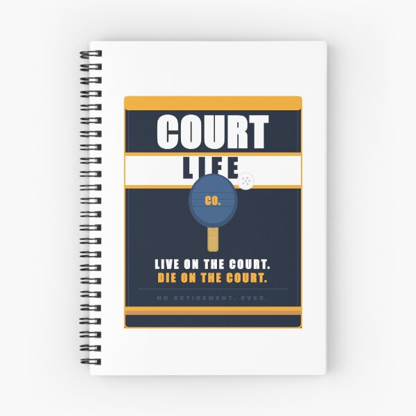 Item preview, Court Life Co Paddle Sport Player Bold Badge Navy Orange Graphic Sticker Tee designed and sold by Mega-Shopping.