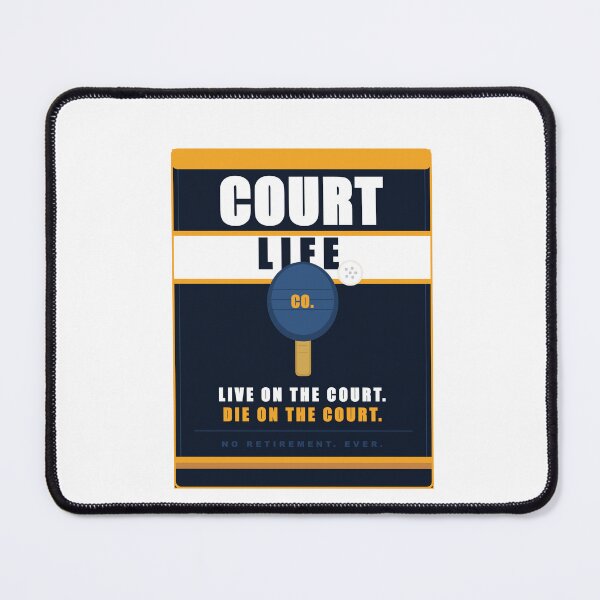 Item preview, Court Life Co Paddle Sport Player Bold Badge Navy Orange Graphic Sticker Tee designed and sold by Mega-Shopping.