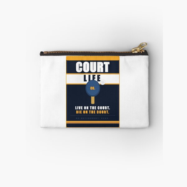 Item preview, Court Life Co Paddle Sport Player Bold Badge Navy Orange Graphic Sticker Tee designed and sold by Mega-Shopping.