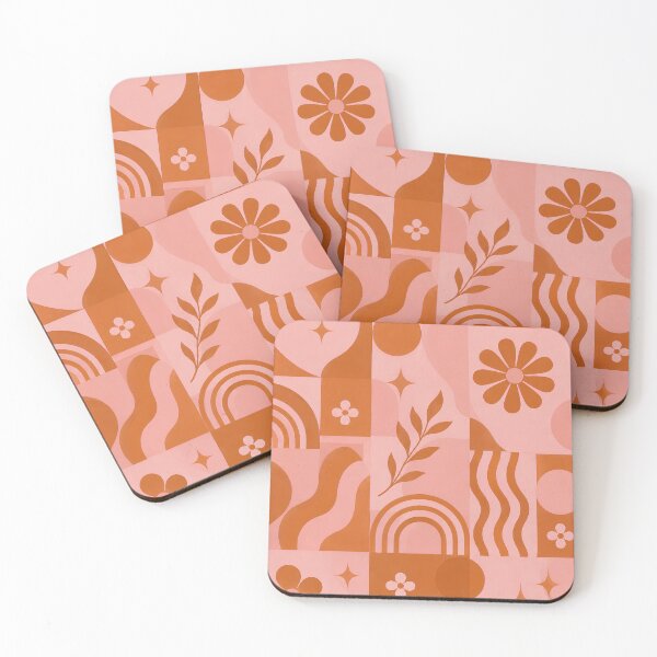 Item preview, Sunset Mod Bloom – Retro Geometric Pattern | Groovy 70s Aesthetic Art designed and sold by Fernhaven.