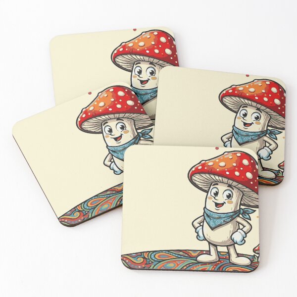 Item preview, Cute Cartoon Mushroom Character designed and sold by VeloraAuraLab.