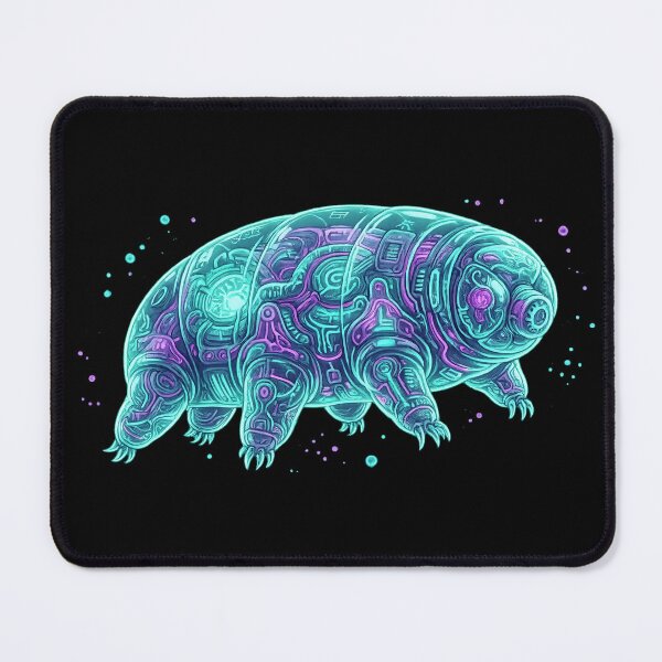 Item preview, Bioluminescent Tardigrade Cyber Spaceship Water Bear designed and sold by krish-prints.