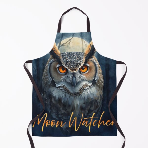 Item preview, Moon Watcher Owl | Mystical Watercolor Owl | Dark Forest Celestial Night Design designed and sold by Biedroneczka.