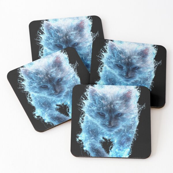 Item preview, Ice Spirit Cat Glowing Fantasy designed and sold by Moody Vibes Studio.