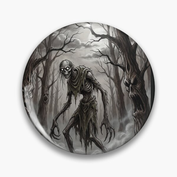 Item preview, The dark specter in a dark cemetery Gothic Horror art designed and sold by Vintage Designs +.