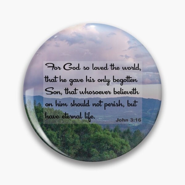 Item preview, John 3:16 - Inspirational Bible Verse designed and sold by InsprtnlArtbyDP.