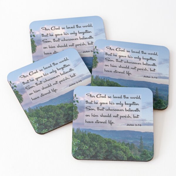 Item preview, John 3:16 - Inspirational Bible Verse designed and sold by InsprtnlArtbyDP.