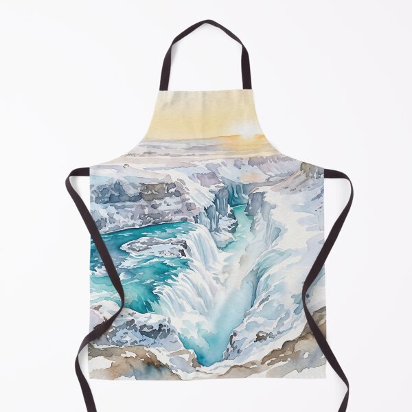 Item preview, Gullfoss Waterfall, Iceland — Watercolour Style designed and sold by InkAndLatitude.