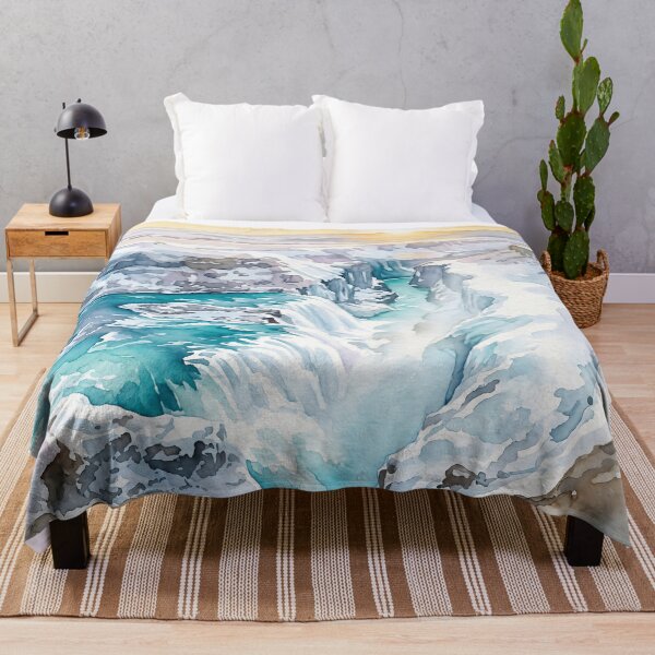Item preview, Gullfoss Waterfall, Iceland — Watercolour Style designed and sold by InkAndLatitude.