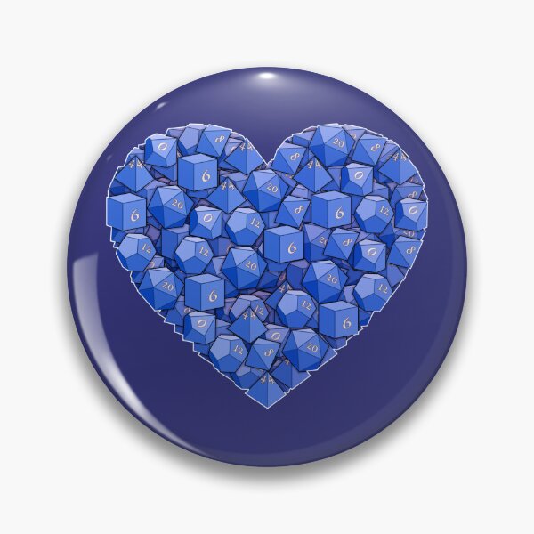 Item preview, Dice Heart - Blue designed and sold by -Solarly-.
