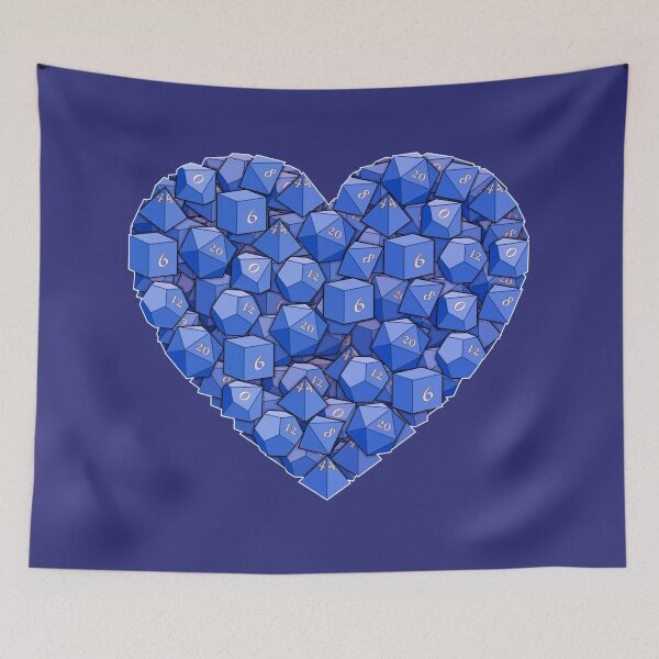 Item preview, Dice Heart - Blue designed and sold by -Solarly-.