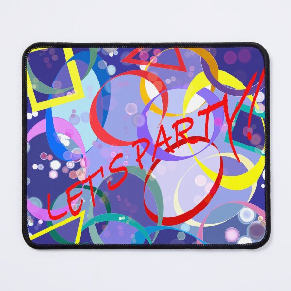 Item preview, Let's party retro neon geometric typography art  designed and sold by simplyart767.