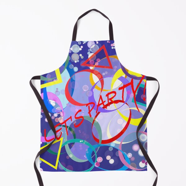 Item preview, Let's party retro neon geometric typography art  designed and sold by simplyart767.