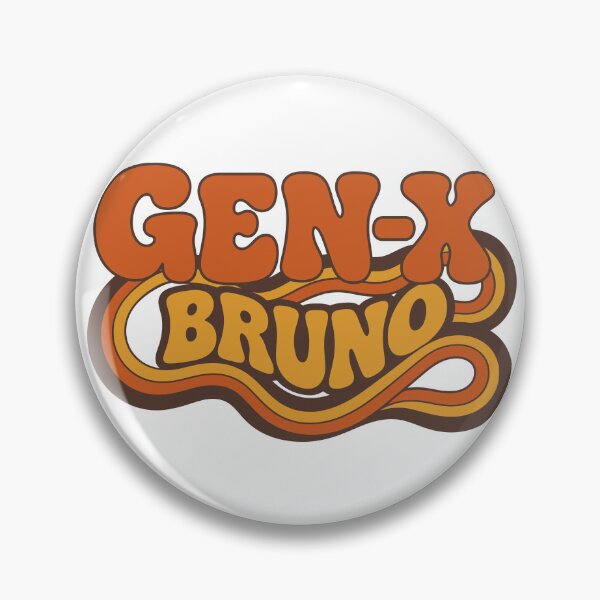 Item preview, Gen X Bruno – Retro vintage GEN-X design designed and sold by digital.stickerperso.com.