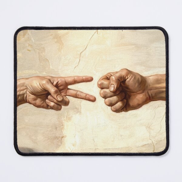 Item preview, CREATION OF ADAM ROCK PAPER SCISSORS designed and sold by StudioDWS.