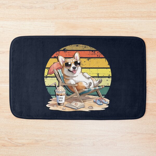 Item preview, Cute Corgi Beach Mode Retro Sunset Summer Dog Lover Coffee Vacation Aesthetic designed and sold by tamdevo1.