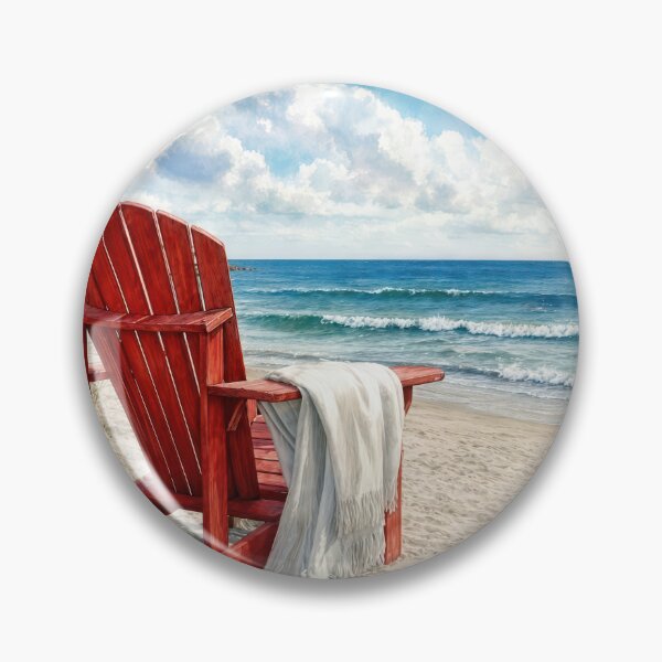 Item preview, Adirondack Beach Chair in Sand with Blanket designed and sold by Maria Dryfhout.