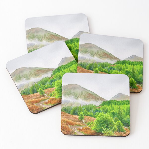 Item preview, Glencoe Highland Path, Scotland — Watercolour Style designed and sold by InkAndLatitude.
