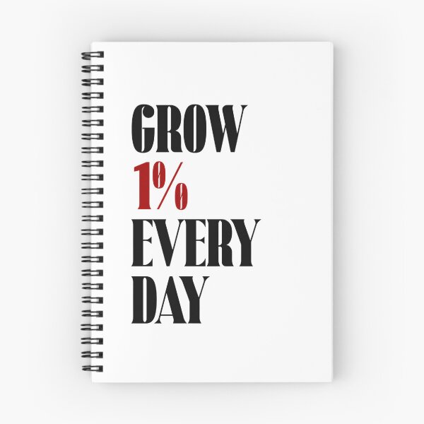 Item preview, Grow 1% Every Day Motivation Personal Growth Mindset designed and sold by RetroMini2026.