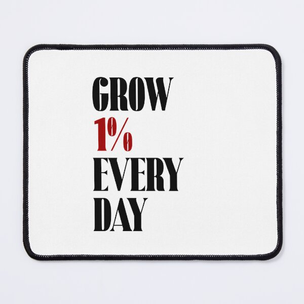 Item preview, Grow 1% Every Day Motivation Personal Growth Mindset designed and sold by RetroMini2026.