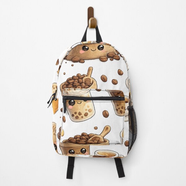 Item preview, Coffee Lovers Kawaii Characters Pattern designed and sold by redsharkuk.