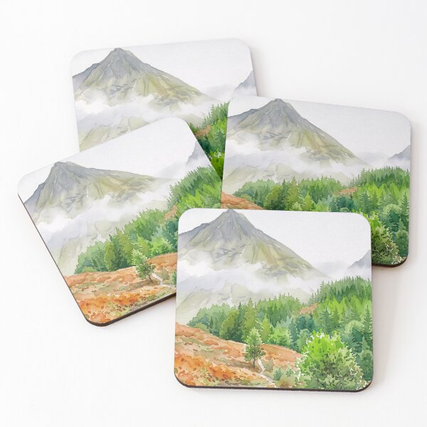 Item preview, Glencoe Highland Path, Scotland — Watercolour Style Portrait designed and sold by InkAndLatitude.