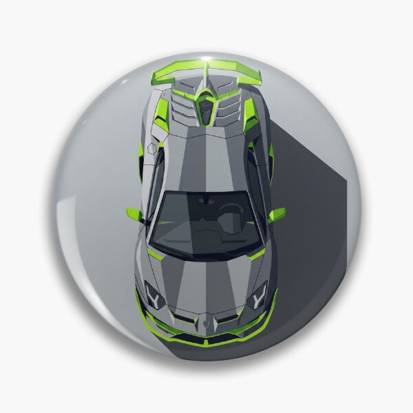 Item preview, Lamborghini Aventador SVJ Neon Green Top View Vector Illustration designed and sold by Motorline44.