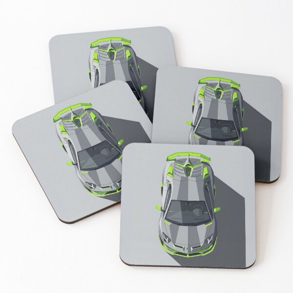 Item preview, Lamborghini Aventador SVJ Neon Green Top View Vector Illustration designed and sold by Motorline44.