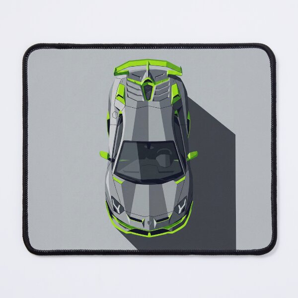 Item preview, Lamborghini Aventador SVJ Neon Green Top View Vector Illustration designed and sold by Motorline44.