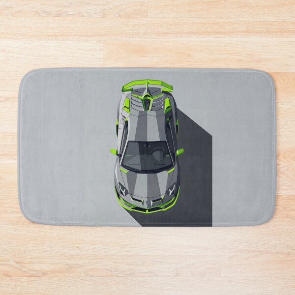 Item preview, Lamborghini Aventador SVJ Neon Green Top View Vector Illustration designed and sold by Motorline44.
