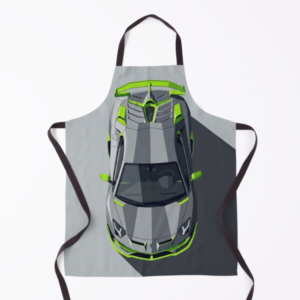 Item preview, Lamborghini Aventador SVJ Neon Green Top View Vector Illustration designed and sold by Motorline44.