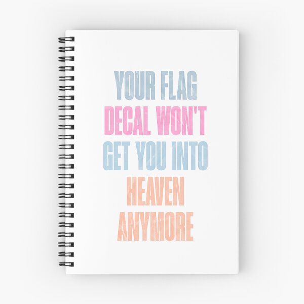 Item preview, Your Flag Decal Won't Get You Into Heaven Anymore Anti Nationalism Social Commentary designed and sold by RetroMini2026.