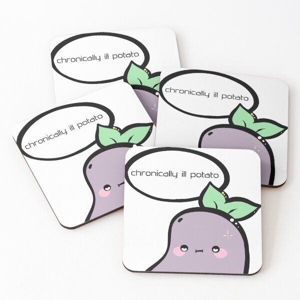 Item preview, chronically ill potato designed and sold by Feisty_Pins.